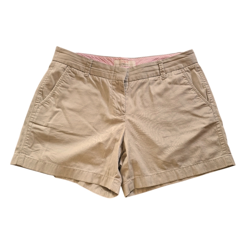 J. Crew All Cotton Tan Chinos Shorts Size 8